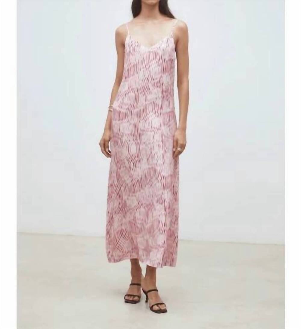 NEW SUNCOO robe cesaria midi dress in rose